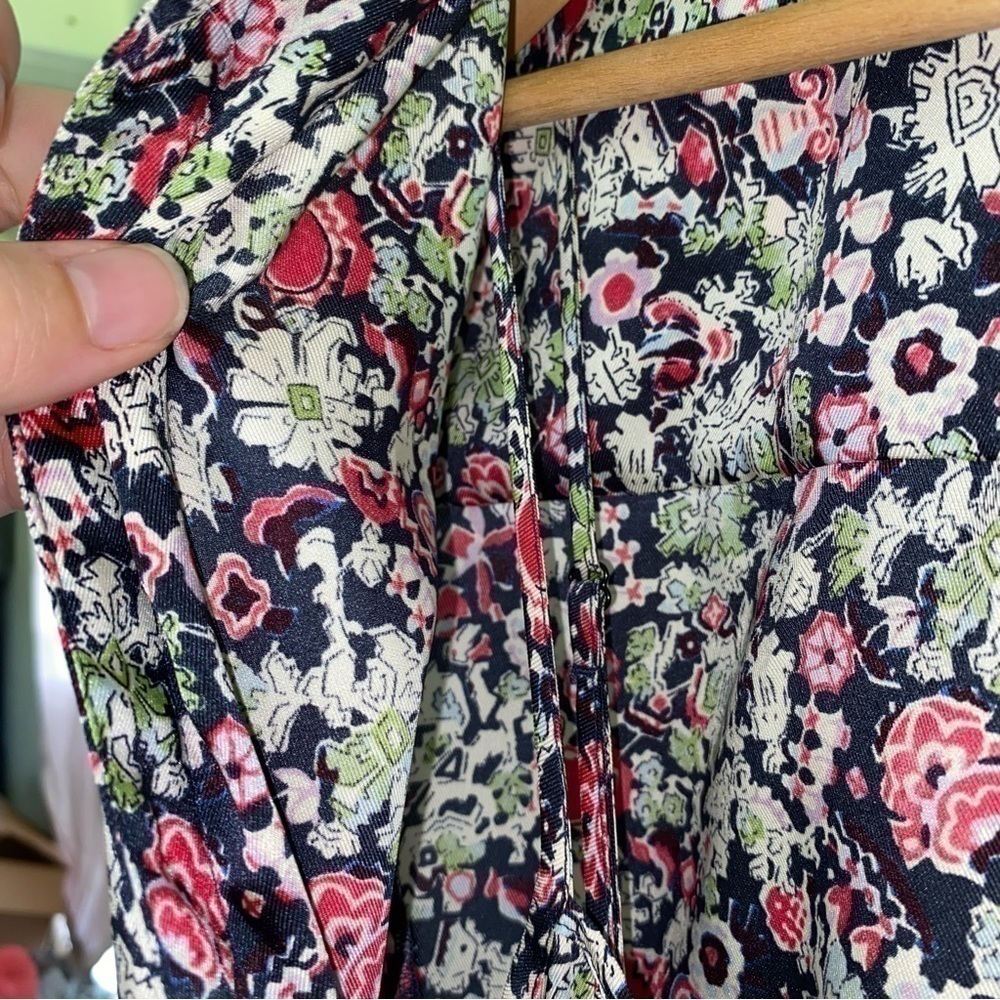 NWT Cinq à Sept Quin Floral Tie Midi Dress Size 6 - Picture 6 of 8
